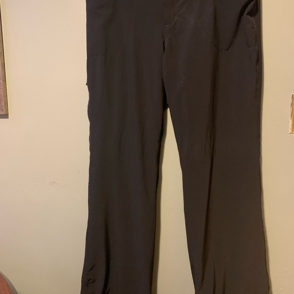 Eddie Bauer Women’s Fleece Lined Black Pants Front & Back Pockets Size 14 - Picture 1 of 12